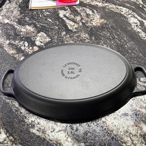Le Creuset Matte Black Oval Griddle
